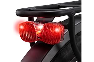 COCOLUMEN Cykelbakljus LED med 220–240° bred stråle, IPX4/5, 6–60 V elcykel/cykel, StVZO