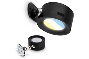 ‎BRILONER BRILONER Sticklight - Lampa ścienna LED bez podłączenia do zasilania i bez wiercenia z akumulatorem, dotykowa, ściemniana, CCT, odłączana magnetycznie, lampka do czytania, 9x7,5x4 cm, czarny