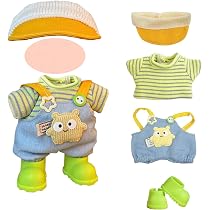 Ropa Para Muñeca Labubu De 17 Cm – Set De Gorro Y Sudadera Con Diseño De Ranita, Accesorios De Peluche (Muñeca No Incluida)