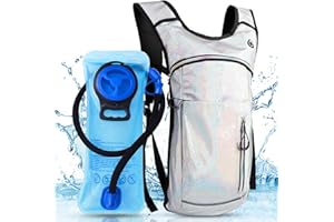Expansea Sac à Dos d'hydratation, Sac à Eau avec vessie d'hydratation 2L, Sac à Dos d'hydratation Rave, Sac à Dos léger et Isolant pour Festivals, Rave, Cyclisme, Course à Pied, randonnée