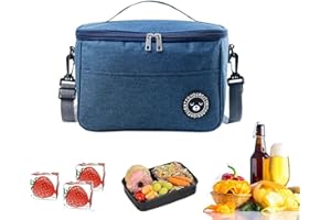 ALEPGLDE 12.7L Kühltasche, Picknicktasche, isolierte Lunchtasche, tragbare kühltasche, Kühltasche ​Isoliertasche, Geeignet für Reisen Picknick Wandern Grillen, Blau