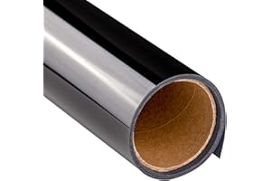 AIEX 1 Roll Vinyl Transfer, Heat-On Heat Transfer para camisetas, sombreros, ropa, prensa de calor, Cricut, sublimación artesanal (negro, 12 pulgadas x 5 pies)