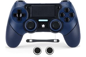 VooFun Manette Sans Fil Compatible avec PS4/Pro/Slim, Bluetooth Gamepad avec Vibration, Capteur 6 Axes, Pavé Tactile, Prise Casque,Turbo,1000mAh Batterie, Gamer Manette Compatible pour PS4