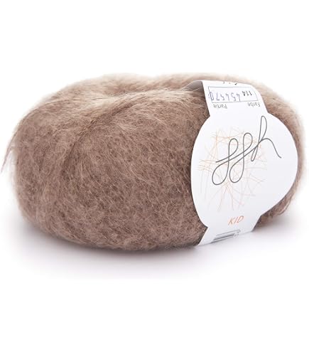 Lot De 9 Pelotes Laine Mohair Fantaisie GGH Lavita - Marron Bouclé - Aiguille 5.5 - Neuf