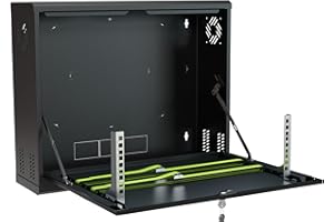 Stalflex Informatique Armoire Metallique CCTV 19 Pouces 3U - Baie de Brassage Fabriqué en Métal très Résistant - Racks pour Ordinateur et Serveur - Baie Informatique avec Boîtier Verrouillable