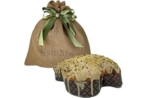 Cumala Colomba Artigianale al Pistacchio con Marzapane e Cremini di puro Pistacchio 1 kg. Metodo di Lavorazione con Lievito Madre, 3 Impasti e 72 Ore di Lievitazione. Senza Conservanti e Coloranti.