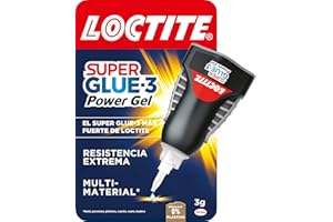 Loctite Super Glue-3 Power Gel, Flexible, pegamento extrafuerte con fórmula antigoteo para aplicaciones verticales, pegamento instantáneo con boquilla precisa, 1 x 3 g