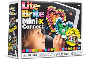Planche à dessin lumineuse Lite Brite Mini-X Connect , Basic Fun, 02322, planche à dessin à mini-LED colorée, art lumineux, planche à dessin à effet néon, bricolages pour les enfants à partir de 4+