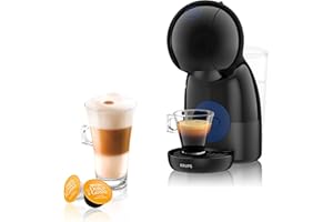 Krups Nescafé Dolce Gusto Machine à café capsules, Pression 15 bars, Cafetière dosettes, Multi-boissons froides ou chaudes, Intuitive, Compact, Mode éco, Piccolo XS Noire YY4202FD