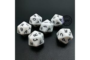 BESCON DICE Bescon Alphabet Dice 20 Faces A-T Uppercase, 20 Sides Letter Dice, 3pcs per Set