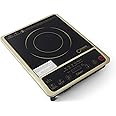 Clikon – Infrared Cooker, High Tempered Crystallite Panel with Touch Control, Digital Display, Zero Radiation, Suitable For All Utensils, Multiple Power & Temperature Setting (Black and Gold)