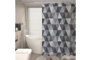 AwmnSrman Shower Curtain - Waterproof Bathroom Shower Curtain with 12 Shower Curtains Hooks, Quick-Drying Modern Elegant Design Polyester 200 x 200cm