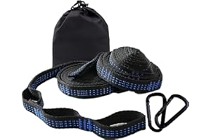 COADILNIO Hammock Straps (2 Pack), 2 m x 2.5 cm,yoga Swing Hanging Belt Camping Hammock Accessories Suspension System, with 2 Hook Carabiners, Carrying Bag