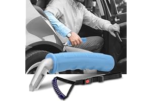 NINEMAX Poignée De Voiture pour Personnes Âgées, Poignet Voiture Aide Assistance à La Mobilité pour Handicap avec Sangle pour Handicap(Negro Azul)
