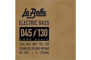 La Bella Strings »RX SERIES STAINLESS STEEL - RX-S5D - 5-STRING E-BASS« Saiten für 5-String E-Bass - Stainless Steel - 045-130
