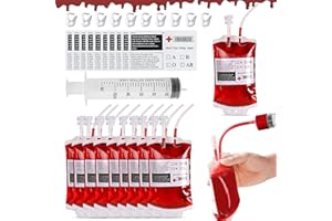LIVESTN 10 Piezas Bolsa de Beber Sangre para Halloween, Bolsas de Sangre de Halloween Contenedor, Bolsa de Sangre para Bebidas Bolsas de Sangre para Llenar para Decoración de Halloween Zombie Fiesta