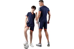 Hikewin Unisex Kids Football Kits Sports Clothing Sets Uniform Soccer Jerseys Tracksuit Training Kit Sportswear Youngs Adult 4Years+