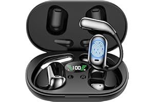 GRUCISO Écouteurs de traducteur de Langue AI, Traduction en Ligne 144 Langues, Appareil de Traduction en Temps réel pour Voyage, Noir