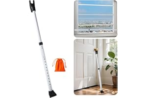 MIGUBIGU Barra di Sicurezza Regolabile per Porte, Securite Porte d'Entrée, Regolabile 57-125 cm, Barra Sicurezza Porta per Porte e Finestre Scorrevoli, per Appartamenti, Camere di Hotel e Case Bianco