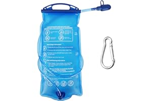 MAXQUU 1 bolsa de agua de 1,5 L con 1 hebilla de resorte de montañismo blanca, bolsa de agua para senderismo, bolsa de agua m