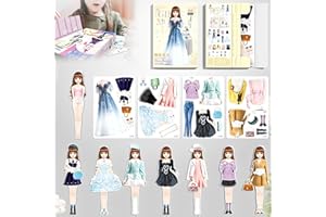 AUMUDE Magnetic Dress Up Baby, 2024 New Magnetic Princess Dress Up Paper Doll, Magnetic Dress Up Baby Paper Dolls, Magnetic Dress Up Dolls for Girls, Magnet People Clothes Puzzles Game for Girls Ages (#6)