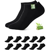 Effeet Bamboo Ankle Socks Men Women 10/20 Pairs, Breathable | 80% Bamboo Viscose, Breathable, Antibacterial, OEKO-TEX 100, Id