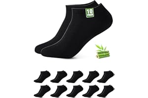Effeet Calzini a Caviglia in Bambù per Uomini e Donne, 10/20 Paia Bassi – Assorbimento Umidità, Asciugatura Rapida, Ultra-Morbidi, Adatti alla Pelle, Traspiranti, Anti-Sudore