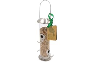 HONEYFIELD'S Honeyfields 71484697 Hanging Wild Bird Seed Feeder, Metal & Heavy Duty For Outdoor & Garden use. In Green, Easy Clean, Ideal for Wild Bird Food, Stainless steel, 15.5 cm*15.5 cm*32.5 cm