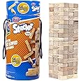 SKOODLE Quest Stackrr Tube Tumbling Tower Classic Board Game With 54 Precision Wooden Blocks Of Premium Beachwood, Fun Game For Adults And Kids, 1 Or More Players