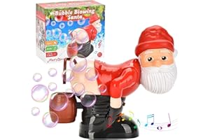 JOGNEE Seifenblasenmaschine, Santa Claus Bubble Blower, Weihnachtsmann Blasenmaschine, Bubble Blower Lustiges Spielzeug, Weihnachtsstrümpfe Stuffers Geschenk für Kinder