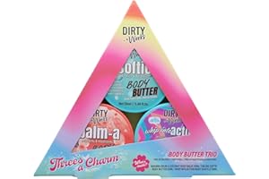 Dirty Works Three’s a Charm Body Butter Trio | Mini Body Butters Gift Set for Women | Moisturising Skincare Treat : Amazon.co.uk: Beauty