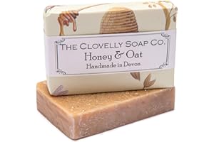 THE CLOVELLY SOAP CO. Clovelly Soap Co Natural Handmade Exfoliating Soap Bar with Honey & Oat for all Skin Types 100g