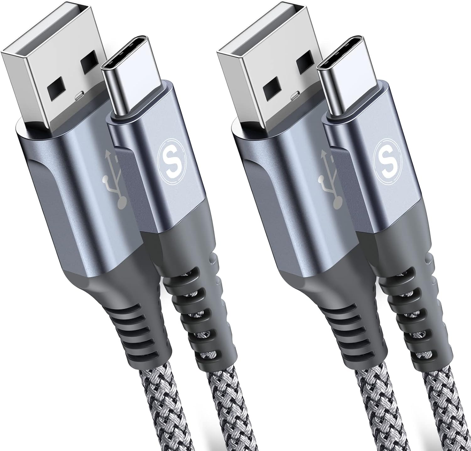 2-Pack 2M USB C Cable 3.1A Fast Car Charger Cable Compatible for iPhone 17 air 16 15 Plus Pro Max, Samsung Flip/Fold 7 6 5 4 3 S26 S25 S24 S10 S20 S21 S22 S23 A16/15/14/13/12 A35/A34 A56/55/54, Pixel