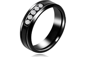 Uloveido Color Negro Dorado Rosa de Moda Hombres Mujeres Titanium Steel Infinity Promise Wedding Engagement Band Ring para niñas niños con Cubic Zirconia Y557