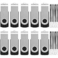 Lot De 5 Clés USB 32Go 2.0 - 5 Couleurs, Pivotantes, Avec Cordons - Haute Vitesse, Compatible PC/Mac/TV