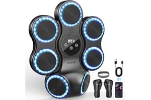 Zacro Máquina de Boxeo Musical Adultos y Niños, 11 Modos & 9 Velocidades de Boxeo Pared Musical Entrenamiento, Music Boxing Machine con Bluetooth/Luces LED/Guantes, Cajas de Música para Casa Gimnasio