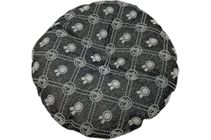 DAMIAN-WIKLINA Hundekissen – Katzenkissen – rund Größe ⌀ 40 cm dunkelgrau Farbe – Hundebett – Katzenbett – Katzenmatte – Matratze für Hunde oder Katze – Waschbar – Ideal für Transportkörbe oder Tierbet