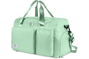 WT WISDOM TOGETHER WT Borsone da Viaggio Pieghevole con Scomparto Scarpe, da Palestra Sportiva Unisex, Grande Borsa Fitness, Allenamento, Nuoto, Fine Settimana