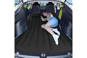 AGEMANY Matelas Voiture, Matelas Gonflable Voiture pour Tesla Model Y SUV Van SièGe ArrièRe Tent, Pliable Matelas Tapis de Couchage Camping Lit Gonflable de Voiture Travel (Noir)