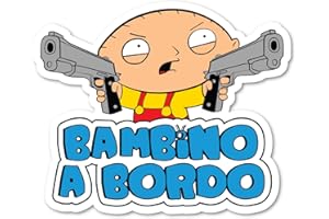 FFRAME Adesivo bambino a bordo pistola bambino; facile da attaccare in vinile, bambino a bordo, adesivo per auto, adesivo per auto