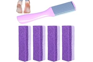 TeTupGa Pumice Stone Exfoliating Callus Dead Hard Skin Remover File Scrubber Pedicure Foot Care Tool Pack of 5
