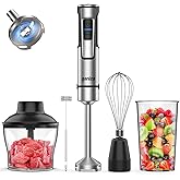 Ganiza 5 in 1 Hand Blender 1200 W, Speed Control and Turbo Function | 21 Speed Levels, Includes Measuring Cup 800 ml, Chopper