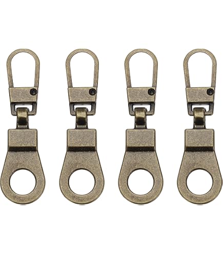 4 Linguette Di Ricambio Per Cerniera In Metallo, Nero Opaco, 41x11.5mm, Per Abbigliamento E Borse, Montaggio Senza Attrezzi
