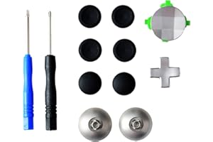 MCBAZEL Gam3Gear 11 in 1 Metal Alloy Analog Replacement Thumbstick D-Pad Directional Button Set for XBOX One Elite Controller with Open Tool