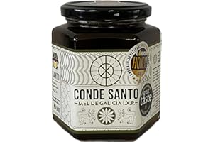 Miel de Galicia NATURAL ARTESANA CRUDA PURA 100% CONDE SANTO ESPAÑA PURA ABEJA (MONTAÑA, 500 GR)