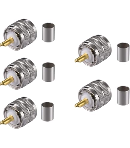 CONNETTORE MASCHIO UHF IN BACHELITE A VITE PER RG-8 MINI - RG-8XX - RF 240 UF - RG-59 - Foto 10