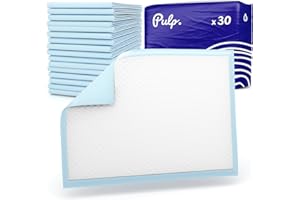 30 x Pulp alèses de Protection jetable pour Incontinence 90cm x 60cm | Tapis de Protection imperméables absorbants pour Matelas, canapé et Chaise pour Enfants, Adultes et Personnes âgées