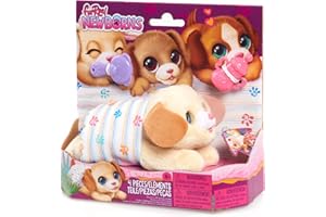 Just Play furReal Newborns Szczeniak Interaktywny Pet, mały szczeniak z dźwiękami i ruchem, zabawki dla dzieci od 4 do roku