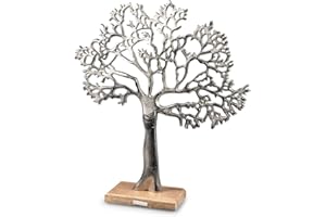 Formano Árbol de la vida de aluminio con madera de mango, aprox. 42 cm