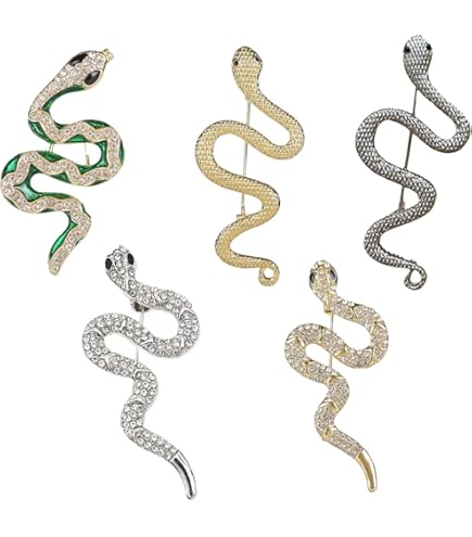 Spilla Unica Farfalla E Serpente – Placcata Oro, Accessorio Moda Donna Per Bavero